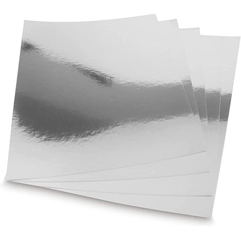 CARDSTOCK METALLIC 6x6" SILVER - SOLD 6 SHEETS PER PACK