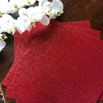 GLITTER CARD 12x12" - RED (10 SHEETS)