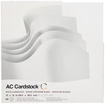 CARDSTOCK AC SMOOTH 12x12" WHITE (White U)- SOLD IN PACKS OF 10